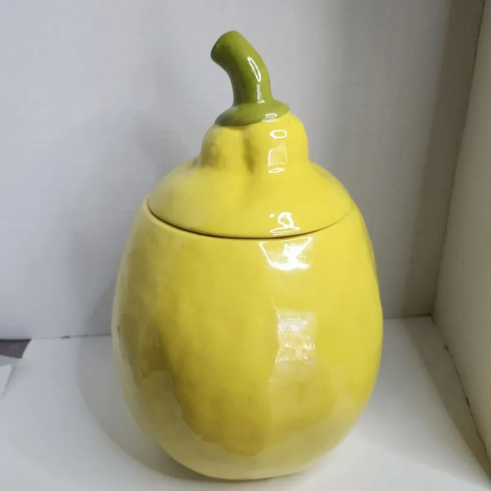 Vintage Large Yellow Lemaon Cookie Jar